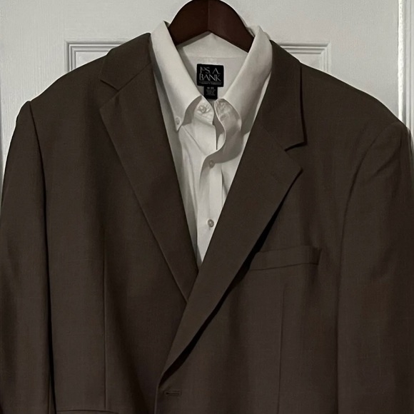 JOSEPH A. BANK MEN’S TAUPE & CHAMPAGNE WINDOW PANE WOOL & CASHMERE SPORT COAT/PO - Picture 3 of 13